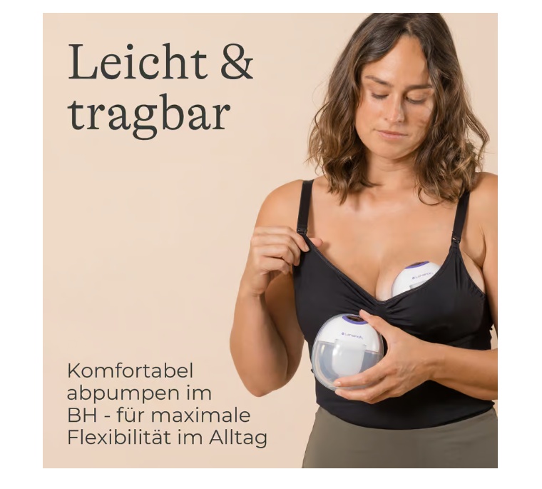 LANSINOH tragbare Doppelmilchpumpe